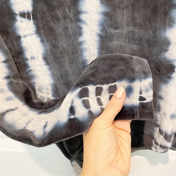 AllSaints Raffi Velvet Tie-Dye Bodysuit in Ink Blue/Grey Marl NWT - Picture 5 of 9